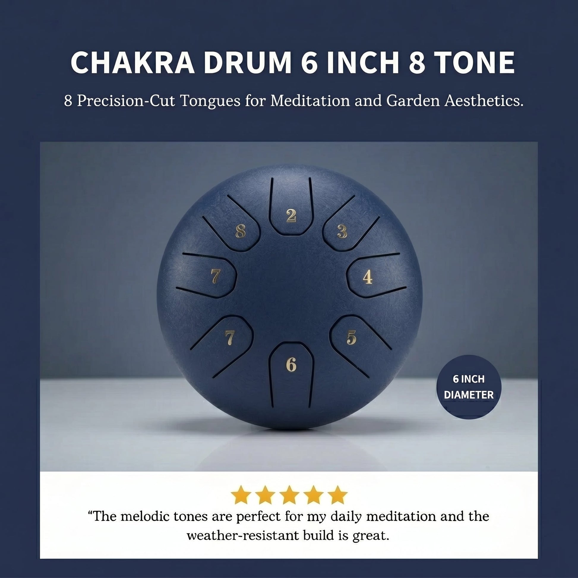 Chakra Drum 6 Inch 8 Tone (Free Shipping - TODAY ONLY) - Rainzio