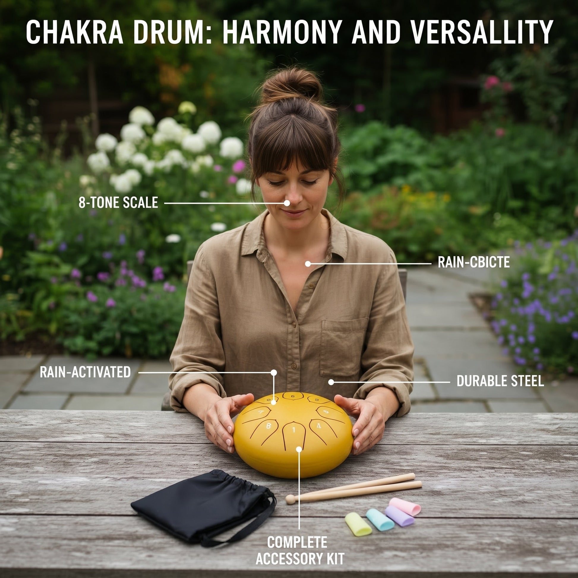 Chakra Drum 6 Inch 8 Tone (Free Shipping - TODAY ONLY) - Rainzio