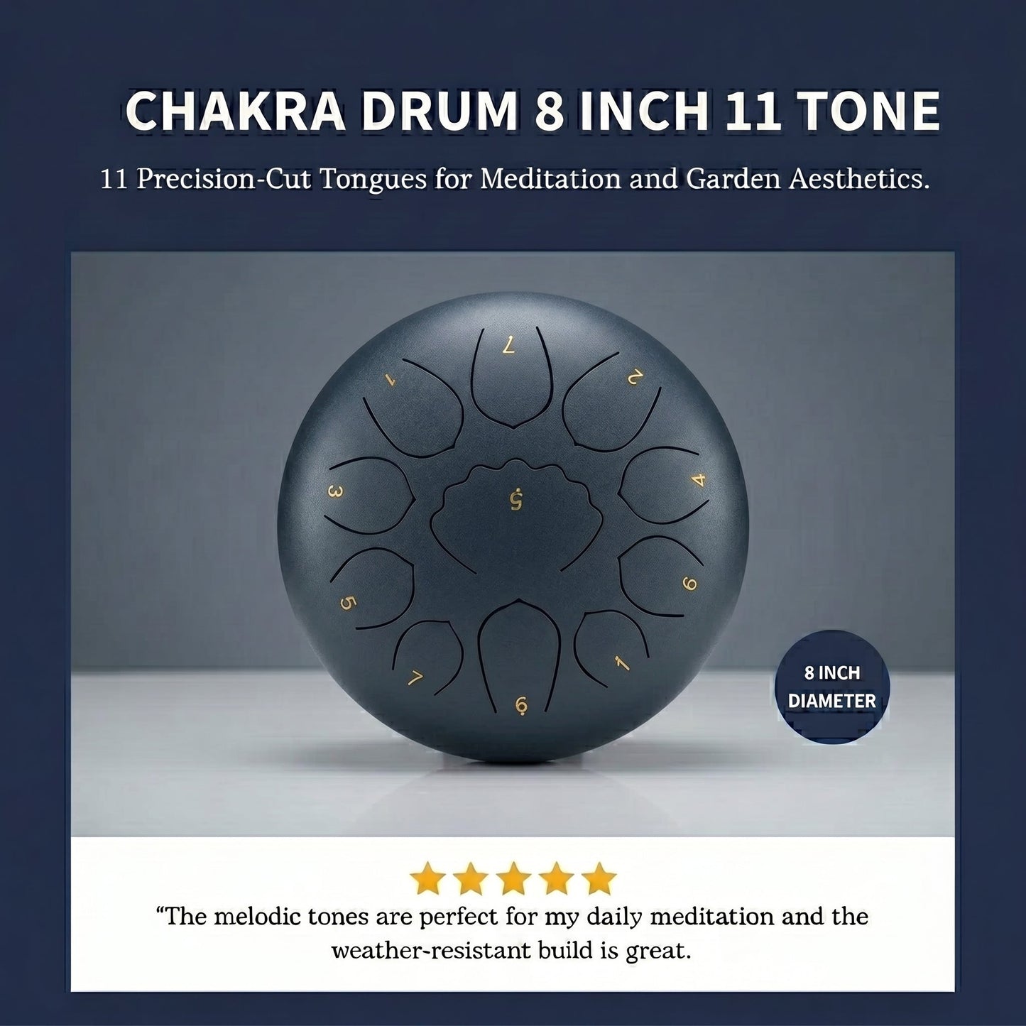 Chakra Drum 8 Inch 11 Tone (Free Shipping - TODAY ONLY) - Rainzio