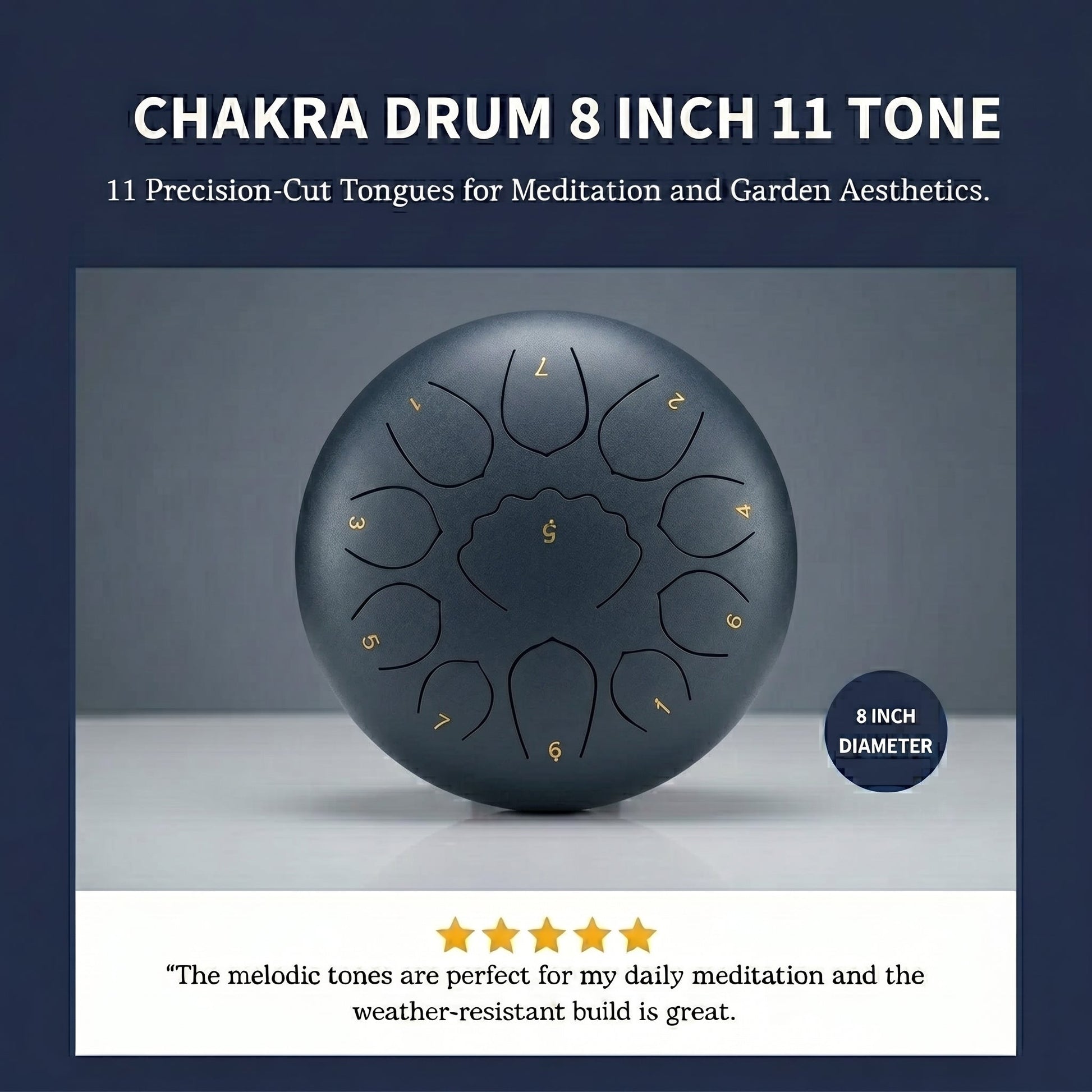 Chakra Drum 8 Inch 11 Tone (Free Shipping - TODAY ONLY) - Rainzio