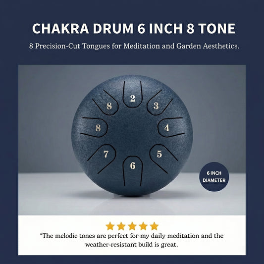 Rainzio Chakra Drum 6 inch 8-Tone (FREE SHIPPING - TODAY ONLY)
